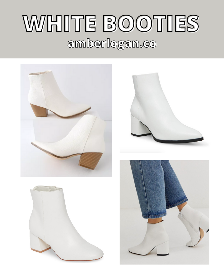 Fall shoe trend, white booties