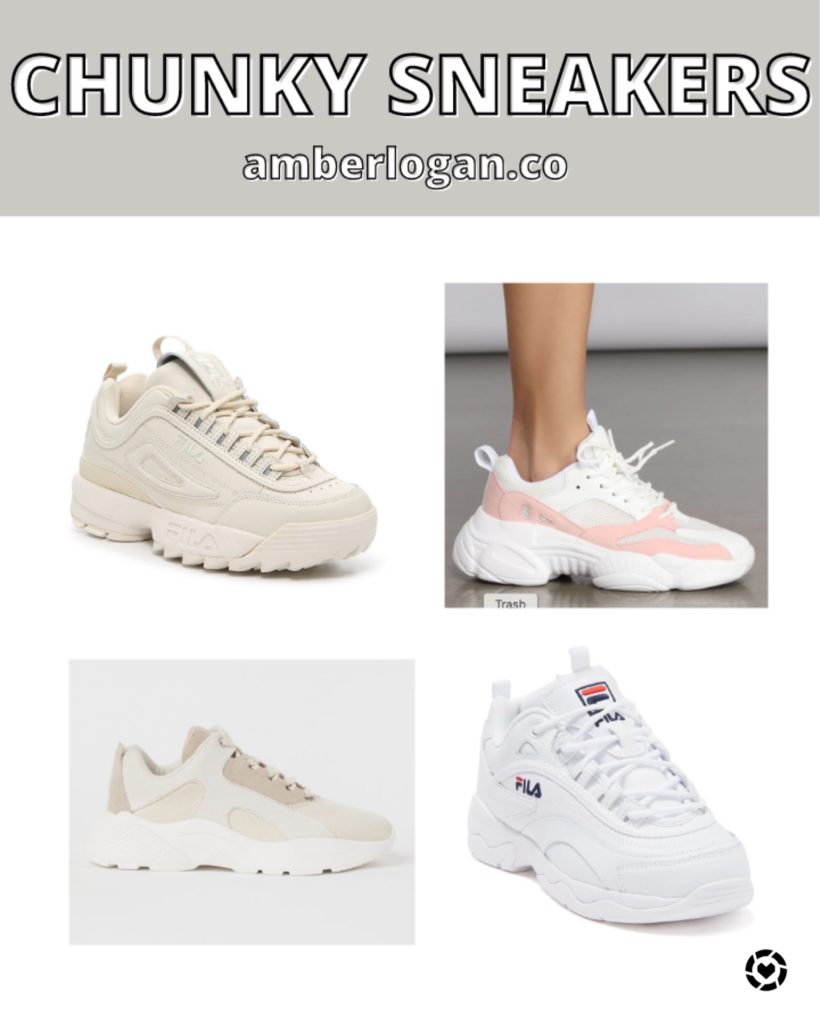 Fall shoe trend, chunky sneakers